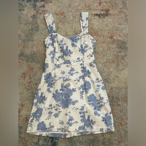 A&F blue floral mini dress